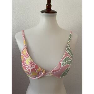 Kenny Flowers Swim Bikini Top Bahamas Multicolor Floral Swimwear